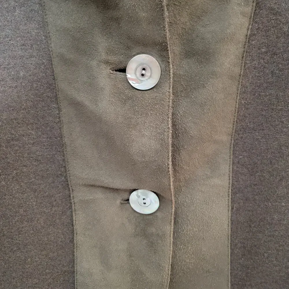 EILEEN FISHER Women Lamb Suede Merino Wool Felted Knit Blazer Jacket Shacket✨️2X